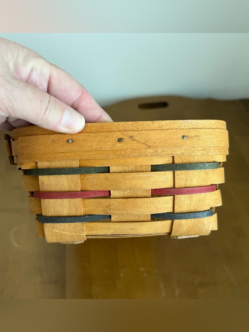 Longaberger Traditions Handwoven Natural Wood Bread Basket - Picture 3 of 7